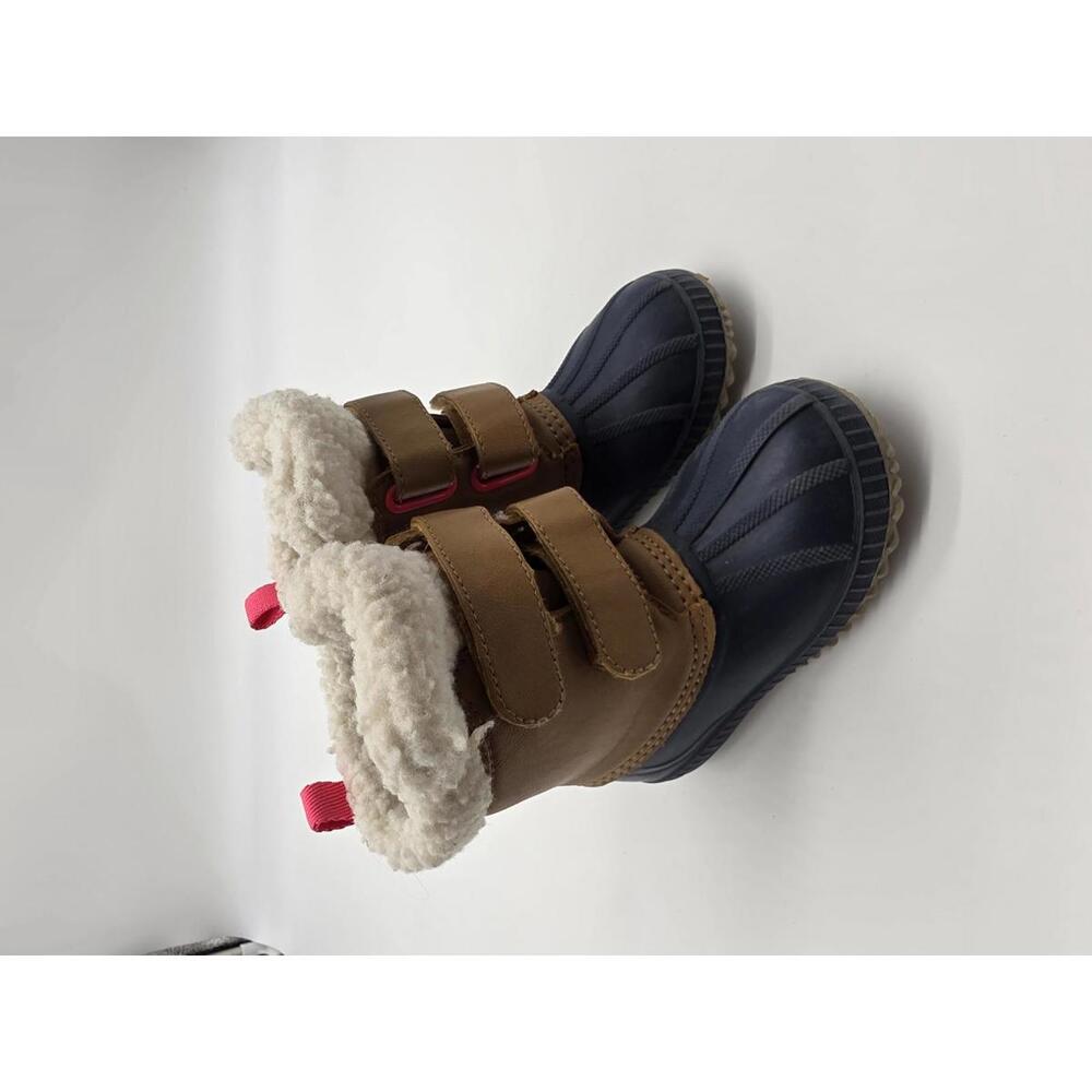 Gap - EUC - Girls 7T / 8T - Winter Boots with Faux Fur Lining and Velcro Straps